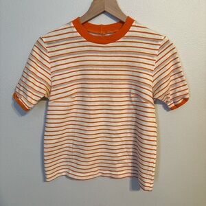 Vintage Orange Striped Shirt